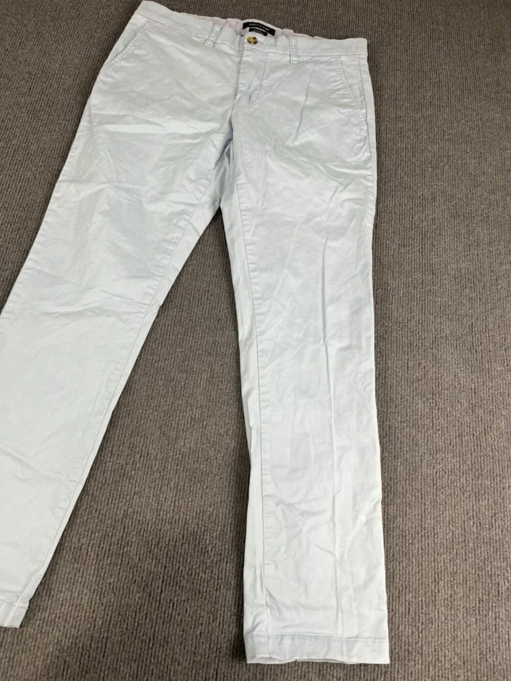 Tommy Hilfiger Mens Light Blue Chino Slim Fit Pants 32x30